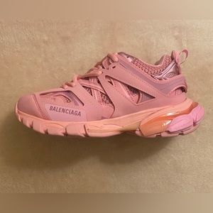 Balenciaga women’s track sneaker in pink.